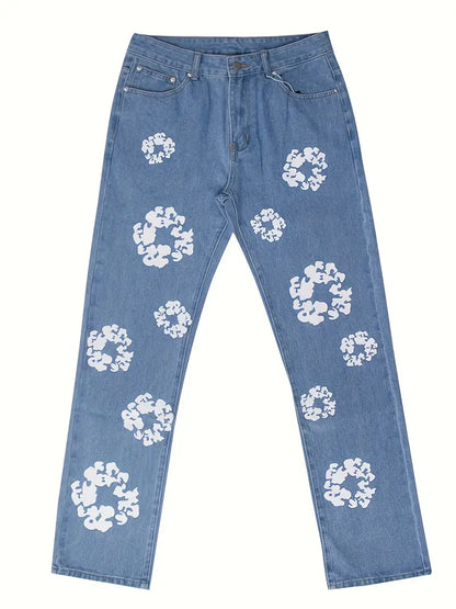 Floral Abstract Jeans (t)