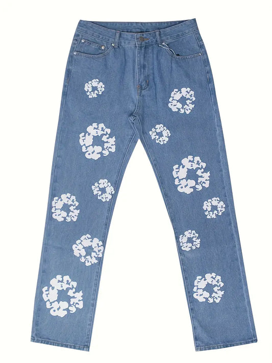 Floral Abstract Jeans (t)