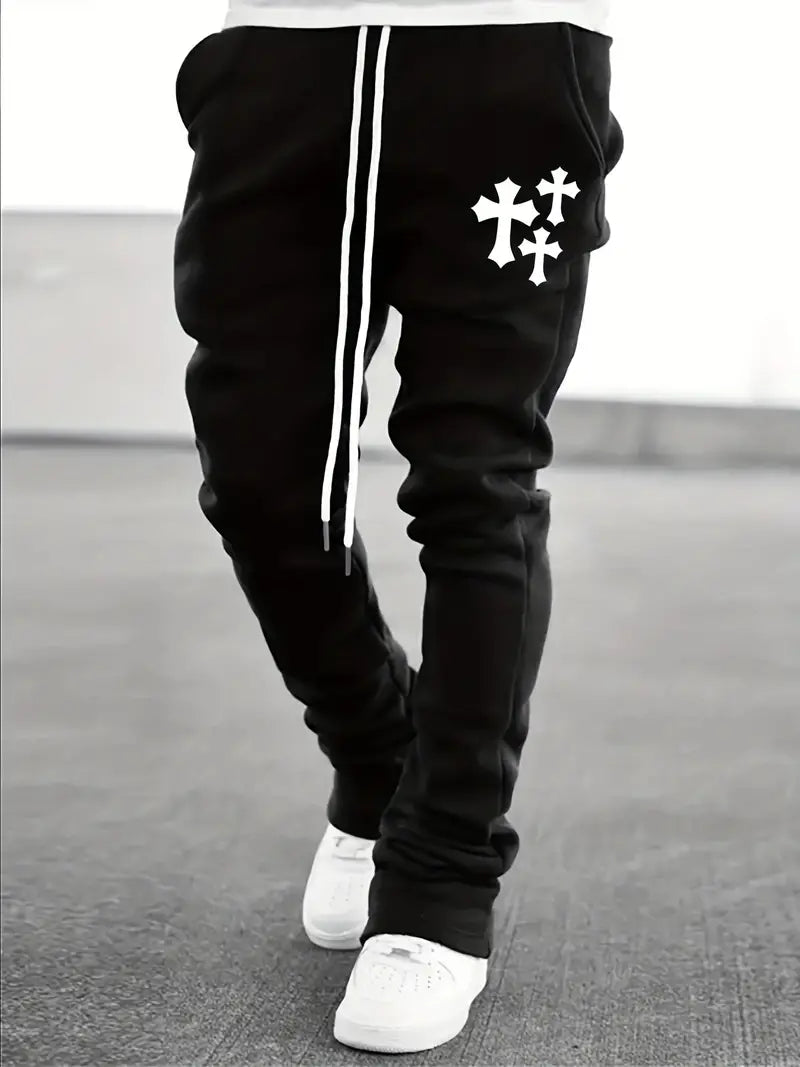 Cross Print Joggers (t)